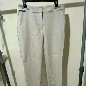 Ann taylor factory light beige straight leg slacks